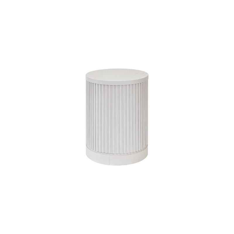 Table d'appoint Graelynn, H 24 po x L 18 po x l 18 po, Blanc