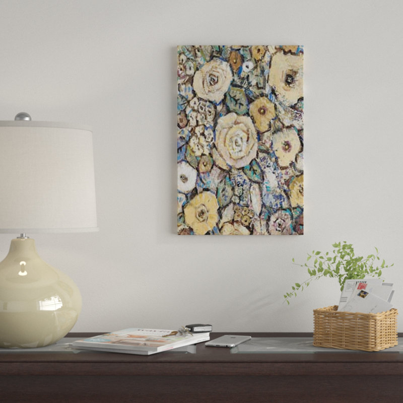« décoration florales i », reproduction sur toile, H 12 po x l 8 po x P 0,75 po