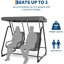 2 Person Porch Swing with Canopy