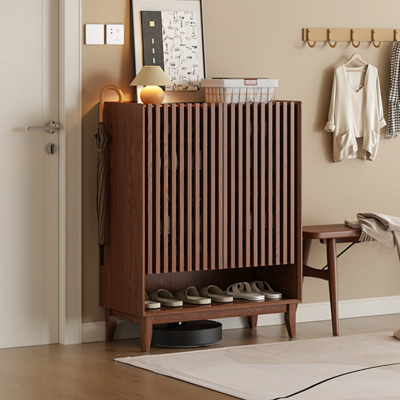 Nut-Brown Solid wood Shoe Storage