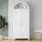 73H Metal Tall Arched Kitchen Pantry Cabinet, Modern Farmhouse Storage with Adjustable Shelves, Versatile for Various Rooms-896766100