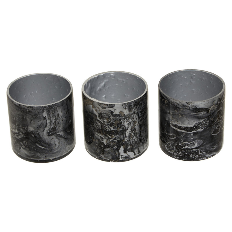 3 Piece Marble Tabletop / Centrepiece Tealight Holder Set