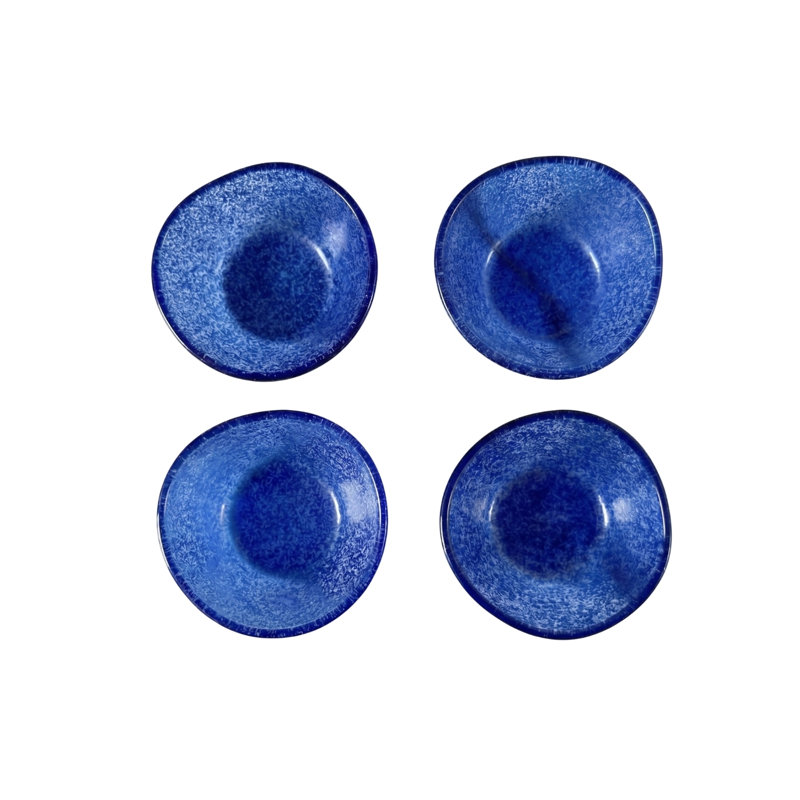 Ensemble de 4 bols à tremper en verre - bleu marine, Marine