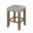 Grey And Oak Counter Height Stools (Set Of 2)