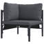 vidaXL Garden Sofa Set with Cushion Steel Outdoor Furniture Patio Lounge