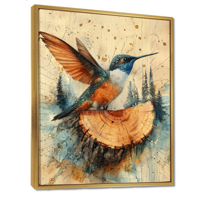 Art sur toile, Colibri de Gertwin dans la forêt II