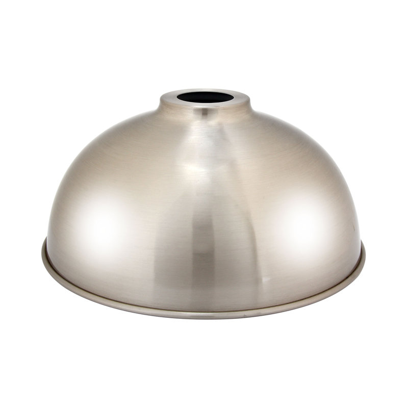 25cm H Metal Bowl Lamp Shade ( Clip On ), Brushed Nickel
