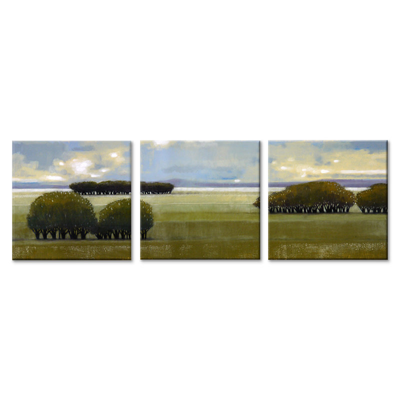 «Nice Green» par Norman Wyatt Jr., ensemble de 3 reproductions d'art sur toile tendue, H 36 po x l 12 po x P 1,5 po