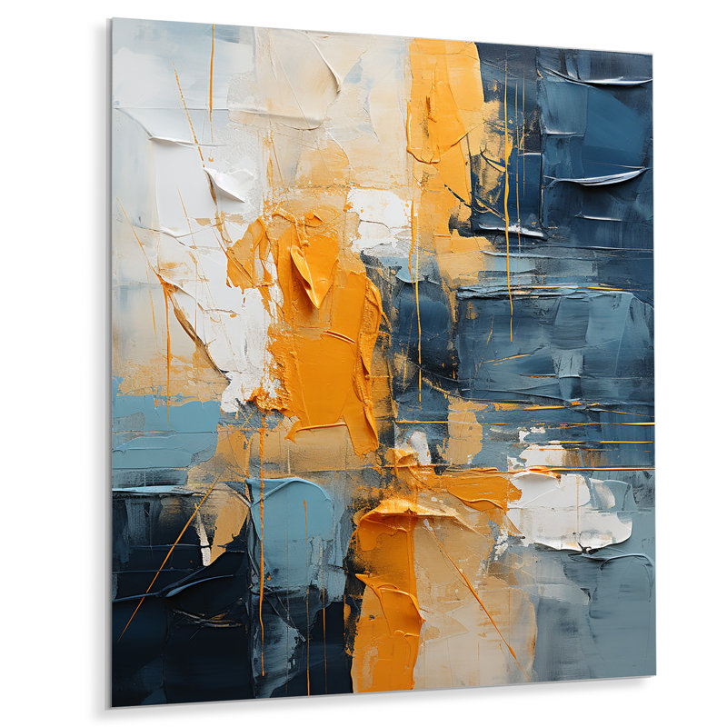 Abstract Layers II - Abstract Collages, reproduction d'art sur métal, H 32 po x l 16 po x P 1 po