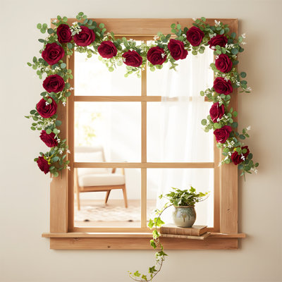 Artificial Eucalyptus Garlands with Flowers