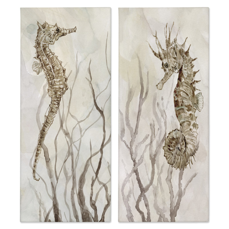 Enchanted Sea Horse Ocean Algae Marine Life, peinture de Carol Robinson