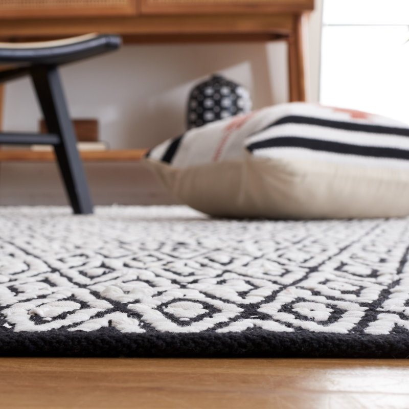 Tapis géométrique tissé à la main Montauk, Tapis de couloir 2 pi 3 po x 9 pi