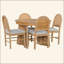 Ensemble de table de salle à manger 5 pièces pour 5 personnes, ensemble de table de salle à manger extensible rétro avec 4 chaises rembourrées, ensemble de table et chaises pour la salle à manger et la cuisine-2061454033-2061454038