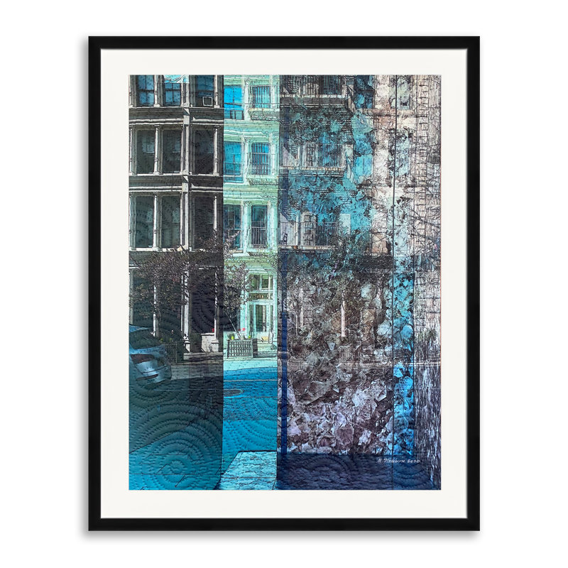West Broadway par Marilyn Henrion - impression, Papier avec cadre noir, H 31,25 po x l 25,25 po