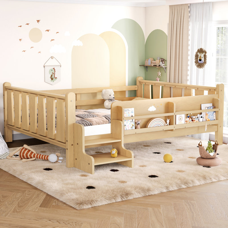 Lits en bois pleine grandeur peu encombrants avec rangement, lit moderne pour enfants