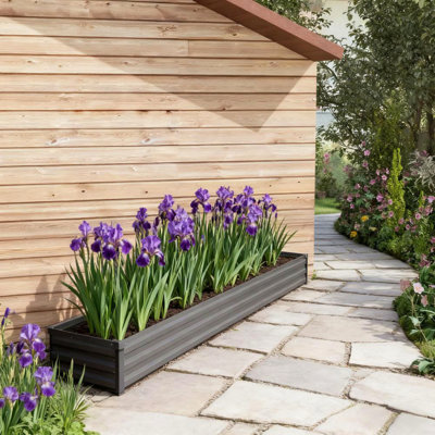 Ensemble de jardin surélevé galvanisé pour fleurs, herbes et légumes