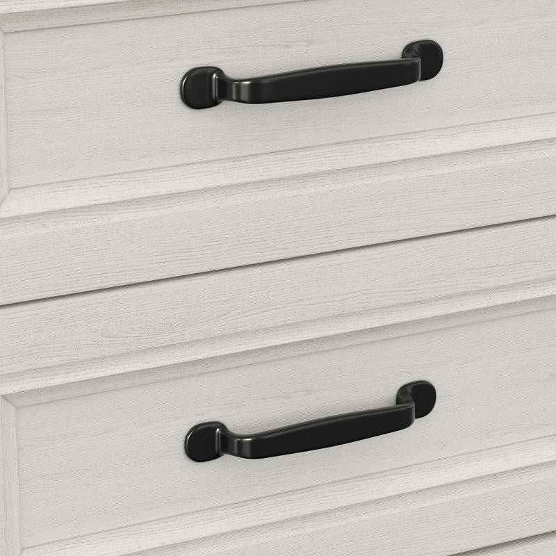 3 Drawers Nightstand, White