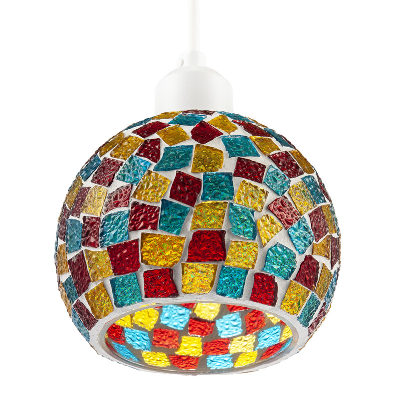 13 cm H Round Glass Pendant Shade ( No Direct Attachment Method )