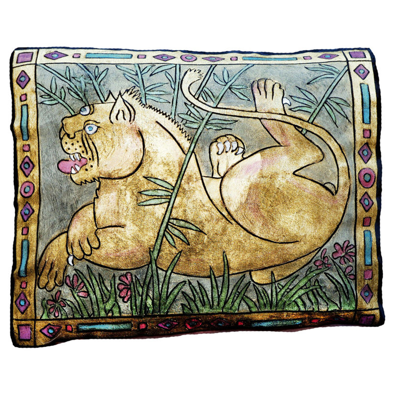 Lioness Rectangular Pillow Cover, Velvet