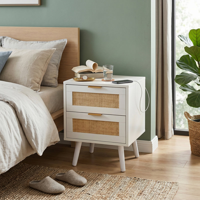 Bedside Table, White