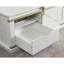 Table basse de salon de style rustique blanc antique 1 pièce avec tablettes ouvertes