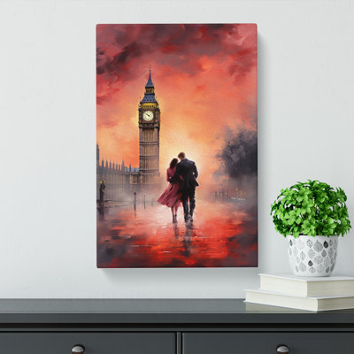 Big Ben Romanticism - Wrapped Canvas
