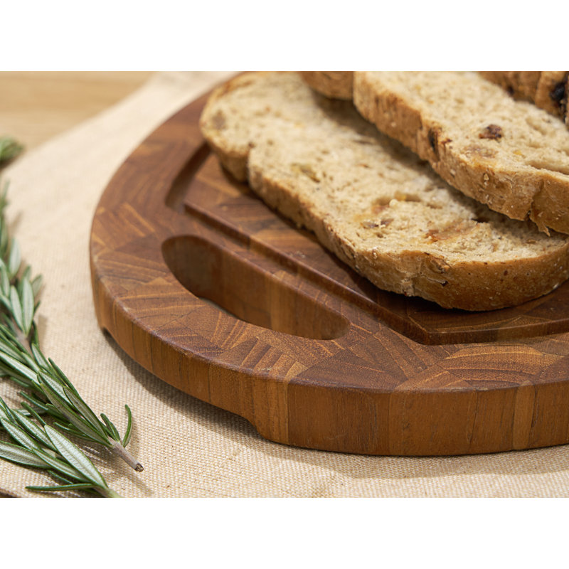 HiTeak Furniture Teak Wood Oval Cutting Board