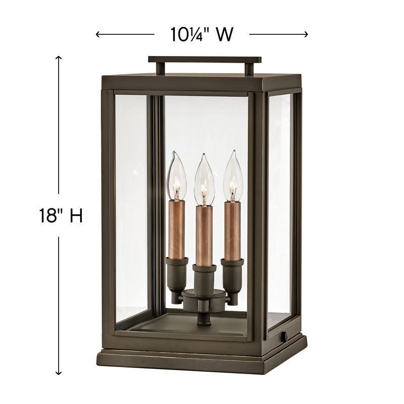 Sutcliffe Transparent Pier Mount Light, Oil Rubbed Bronze