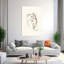 Couple romantique partageant un moment intime avec un maquillage coloré et des lèvres rouges vives, art mural moderne minimaliste contemporain-1777850425