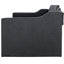 Lit de jour rembourré noir avec couchette - Option de couchage pratique sur roulettes moderne et spacieuse