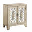 Console antique avec portes en miroir