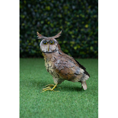 HIBOU EN MÉTAL H 13 PO
