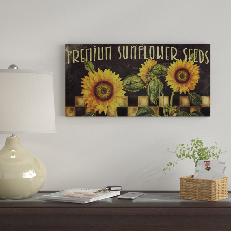 «Sunflowers» par Color Bakery - impression sur toile tendue, H 16 po x l 32 po x P 2 po
