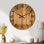 Oversized Wilderness Wooden Wall Clock – Soft Umber Grove