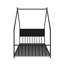 Lit simple avec lumières et fabrication en métal - sans sommier (métal noir,-102837238