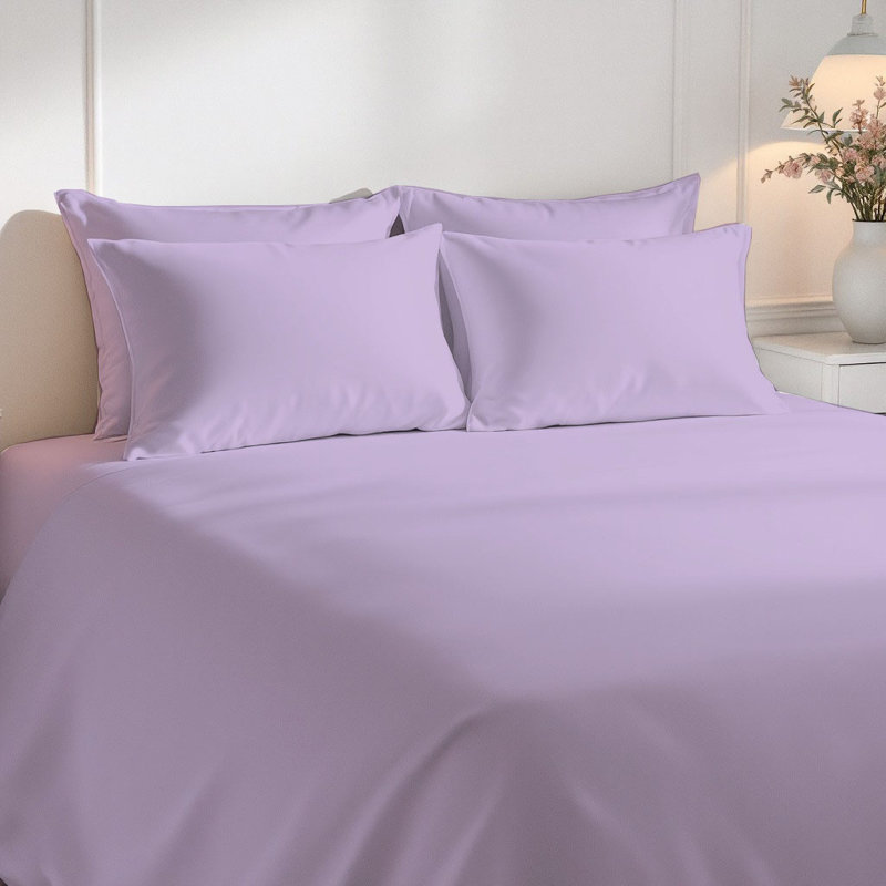 Ensemble de draps luxueux en microfibre de qualité supérieure, Lavande, Ensemble de draps pour lit simple avec deux taies 