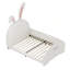 Lit simple tapissier princesse en forme de lapin, lit plateforme simple avec tête et pied de lit-288454112