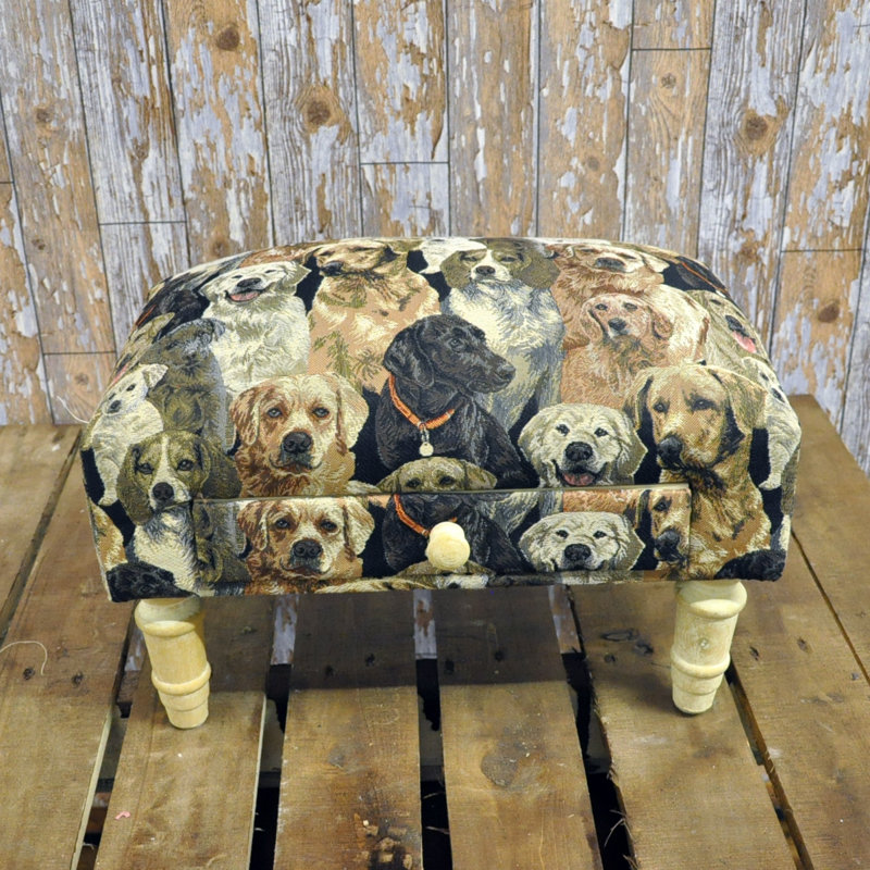 Captiva 41cm Wide Rectangle Solid Colour Footstool Ottoman