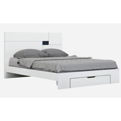 Solid Wood Platform Storage Bed