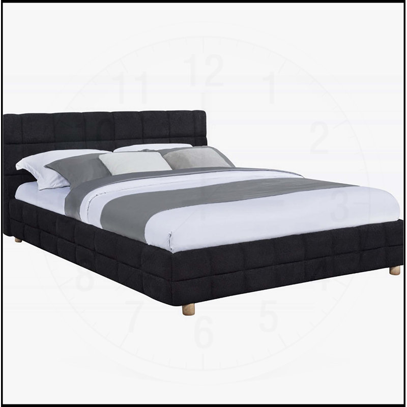 Lit plateforme grand moderne Modern, Noir
