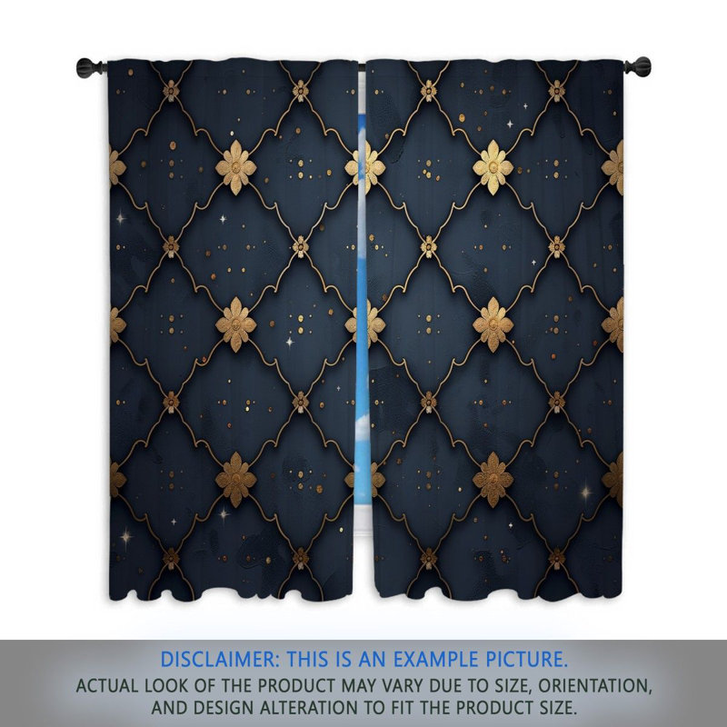 Paire de rideaux obscurcissant en polyester Eliphaz, L 20 po x L 61 po