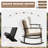 2 - Person Rocking Bistro Set, Patio Rocking Wicker Conversation Set With Cushions, Outdoor Patio Furniture For Garden, Balcony, Backyard-817557750
