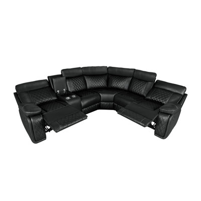 Fauteuil inclinable manuel de cinéma maison avec rangement caché Eden