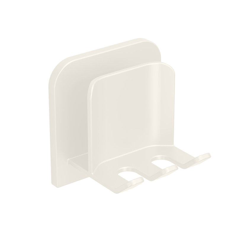 Rack 1 pièce sans soudure mural Hachoir à brosses non poreux Support de rangement pour salle de bain, White