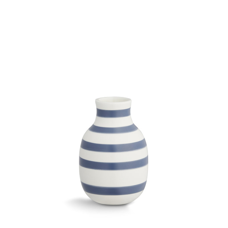 Vase en cadeau, H 4,9 po x l 3,1 po x P 3,1 po, Blanc / bleu