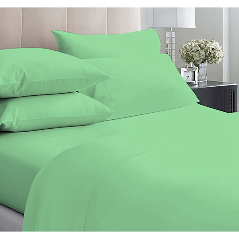 6-Piece Premium Deep Pockets Microfiber Sheet Set, Full, Mint