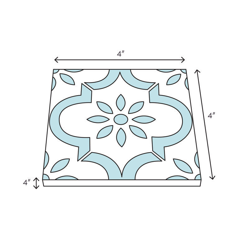 Silver 4" x 4" Travertine Wall & Floor Tile