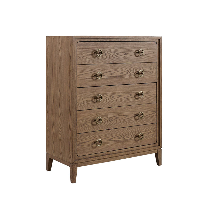 Commode 5 tiroirs au fini latté (Commode