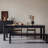 Black Rectangular Solid Wood Butterfly Leaf Dining Table-270133309