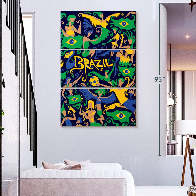 Mardi gras brésilien Nicci, H 74 po x l 48 po
